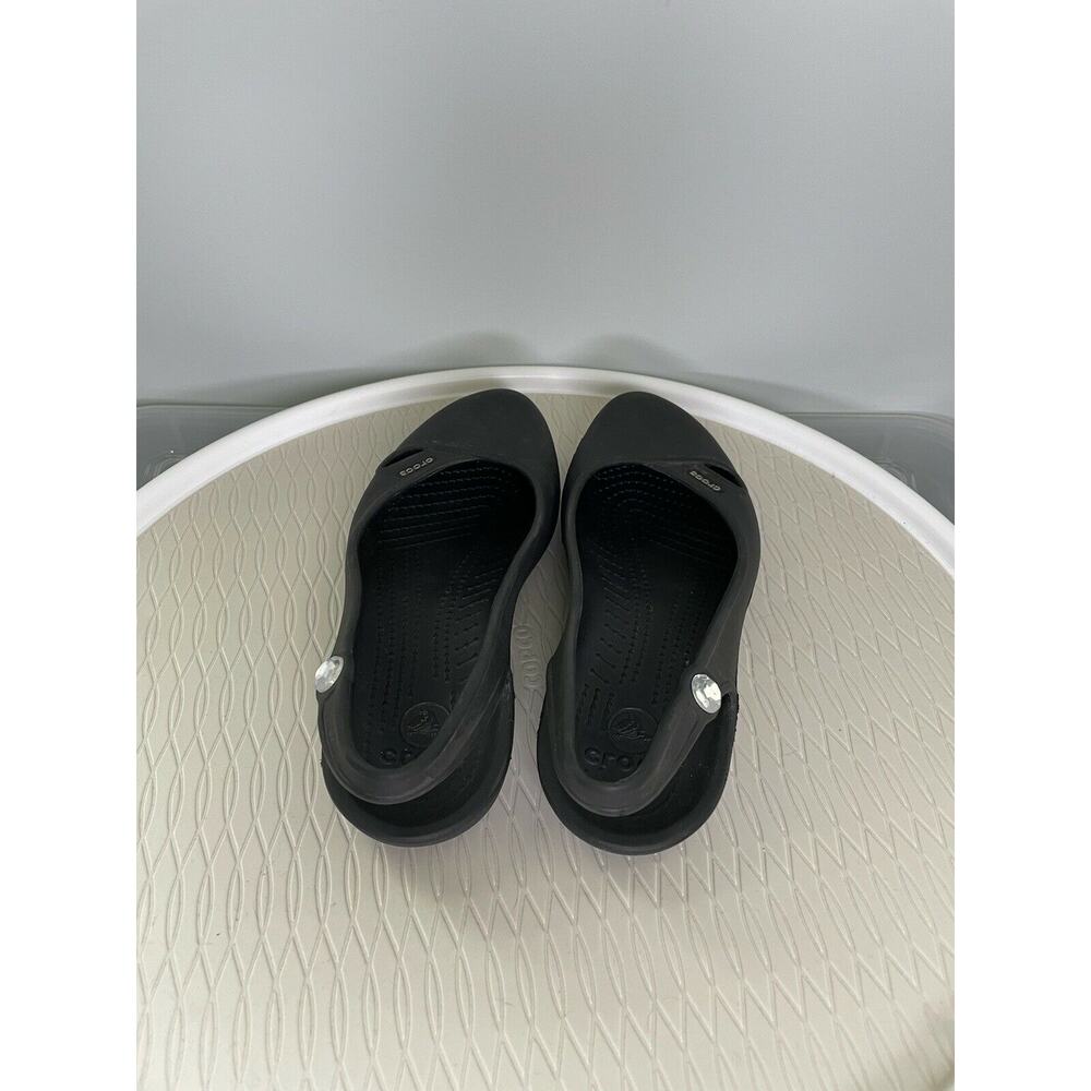 Crocs Women’s Olivia II Slingback Ballet Flats US 7 Black Comfort Slip On Jewel - Picture 6 of 11